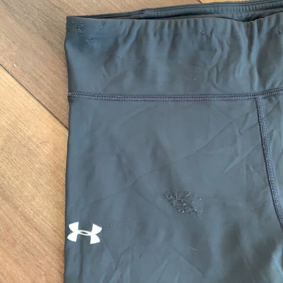 Under Armour Gray Cropped Workout Leggings - Picture 3 of 6